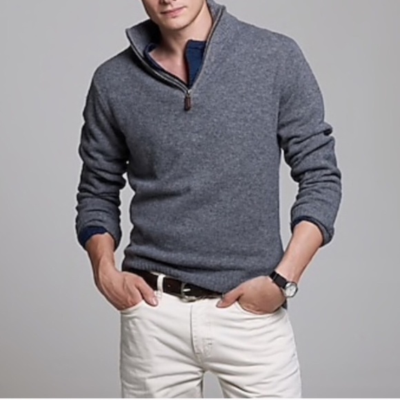 J. Crew Other - J. Crew Men's Lambs Wool Half Zip Sweater XL